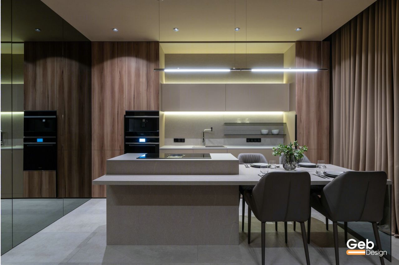 thiết kế nội thất gỗ óc chó 1