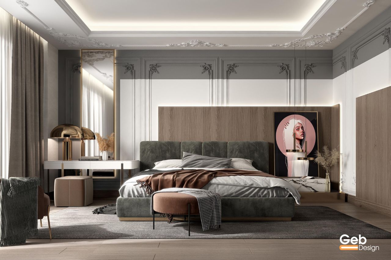 thiết kế nội thất gỗ óc chó 3