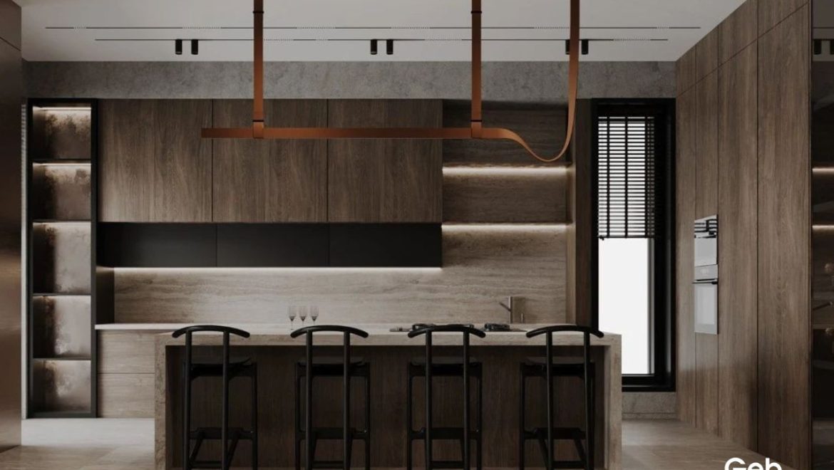 thiết kế nội thất gỗ óc chó 3