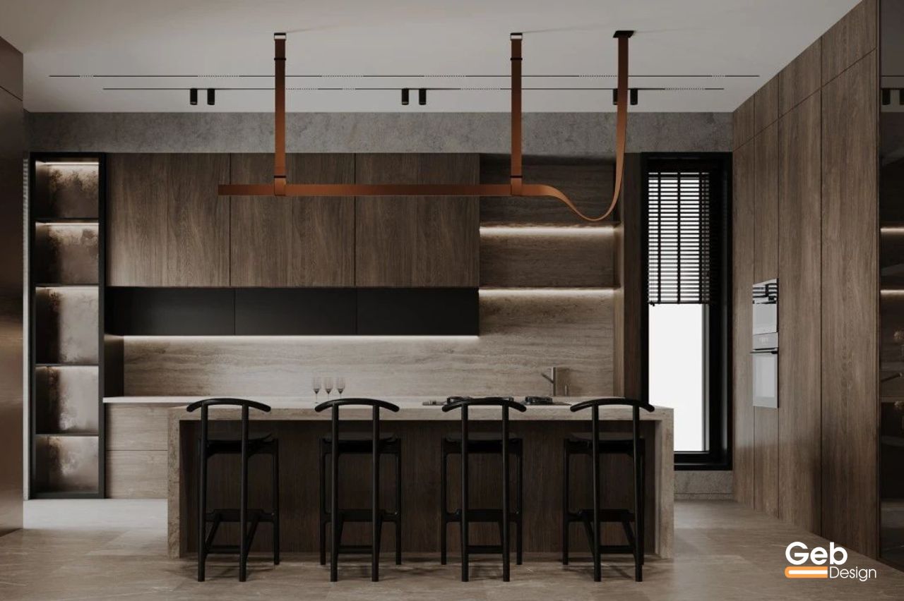 thiết kế nội thất gỗ óc chó 3