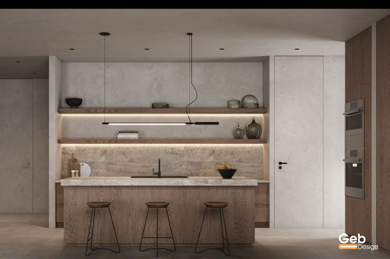 thiết kế nội thất gỗ óc chó 3