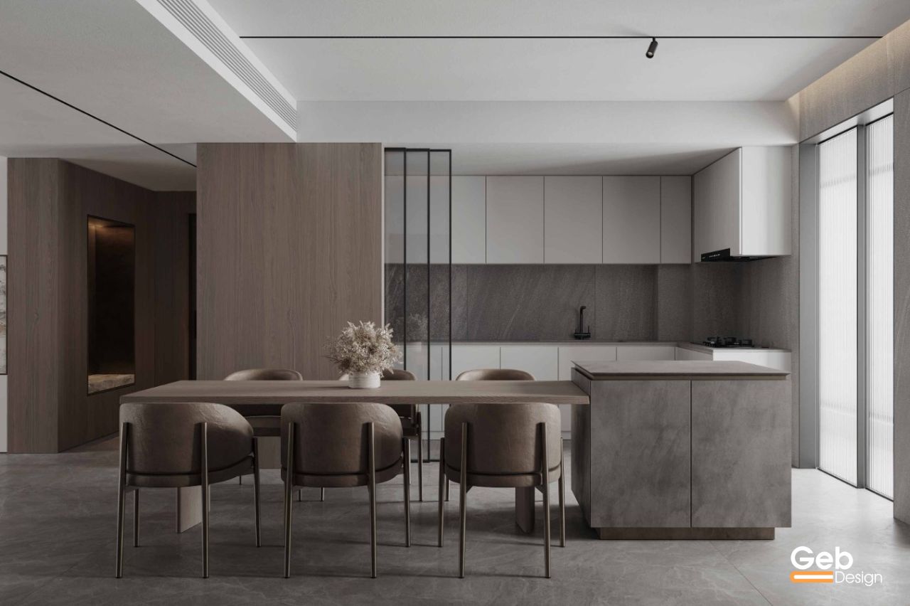 thiết kế nội thất gỗ óc chó 6